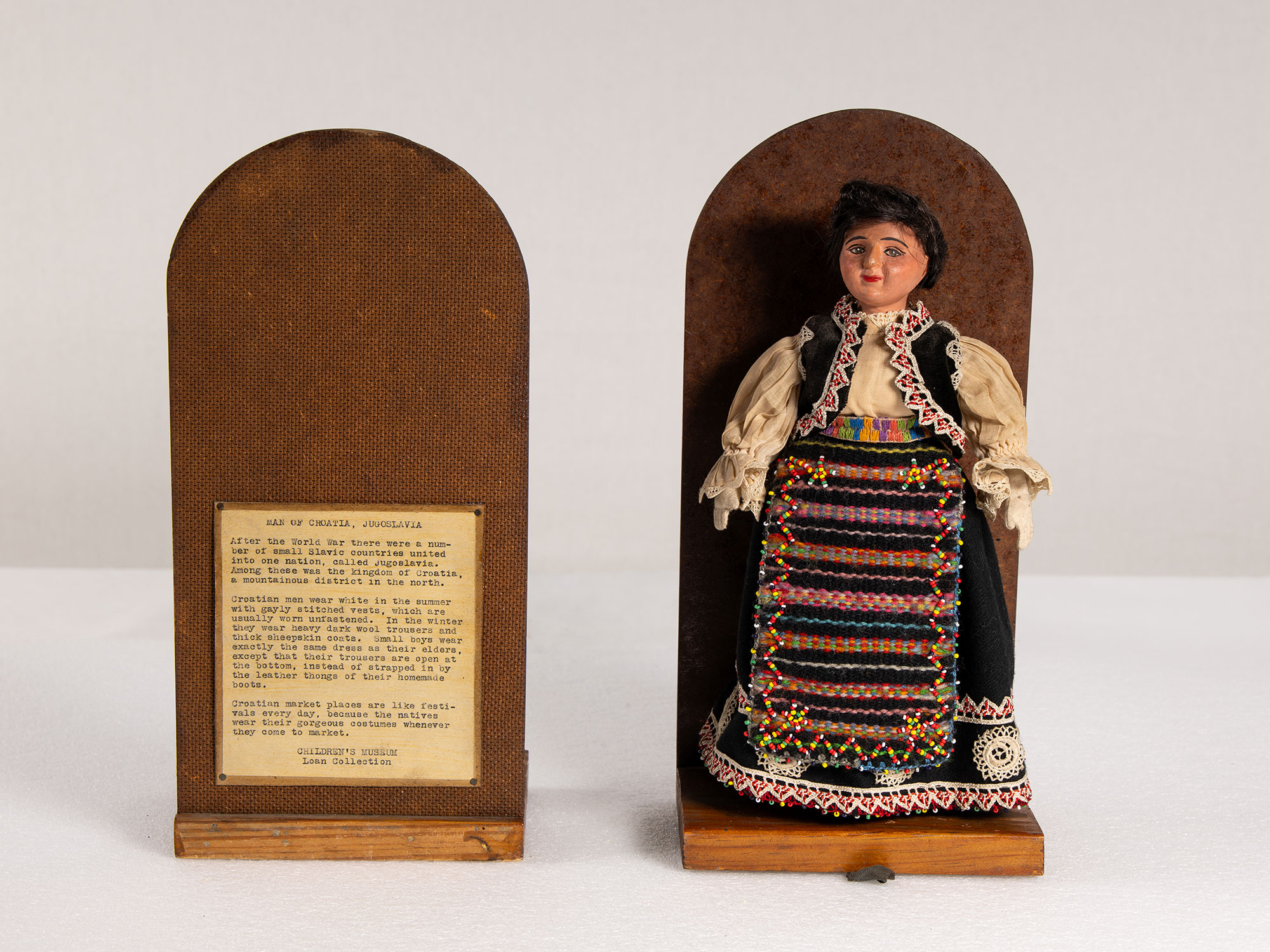 Croatian and Serbian traditional costume dolls